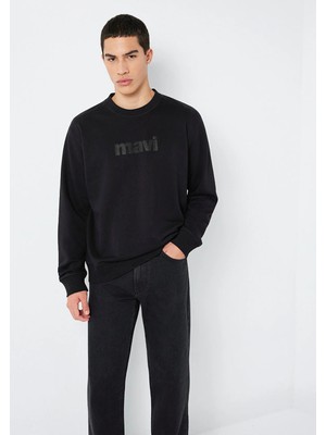 Mavi Bisiklet Yaka Sweatshırt Siyah