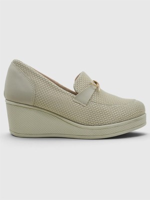 King Paolo Z6179 Loafer Krkaers - Bej - Kadın Ayakkabı