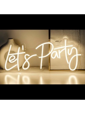 Hace Bazaar Let's Party Yazılı Neon LED