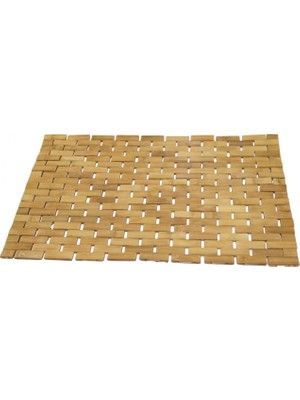 Hace Bazaar Dikdörtgen - Bambu Kaydırmaz Banyo Paspası 42X62CM (4887)