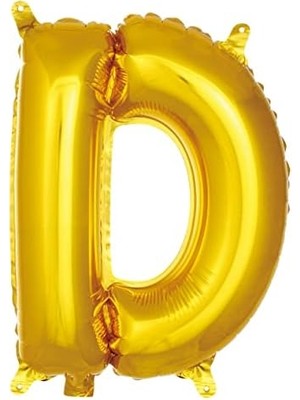 Alkar Store D Harfi 16 Inç Gold Renk Folyo Balon 36 cm (Altın)