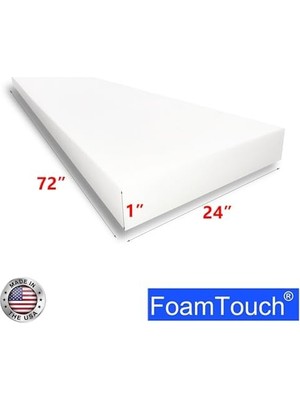 Alkar Store Foamtouch 1" x 24" x 72" Yastık ve Döşeme Köpüğü, Beyaz