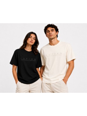 Lufian Kadın Erkek Eşli Çift Tişört Takımı – Modal Kumaş Oversize Rahat Kesim