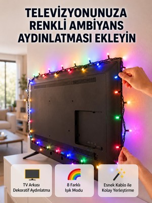 Najmaddin Karg 8 Modlu LED Işık Zinciri Iç Mekan Dekoratif Aydınlatma Yeni Nesil Najmaddin