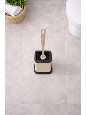 Alkar Store Silikon Tuvalet Fırçası Pratik Silikon Wc Klozet Fırçası Bej S-220
