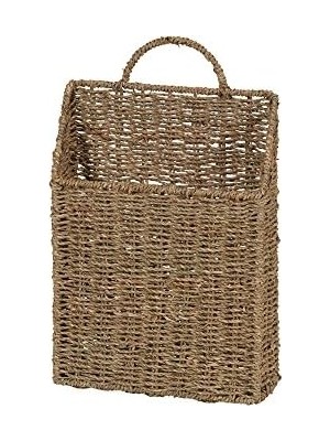 Alkar Store Household Essentials ML-5613 Deniz Yosunundan Duvar Sepeti Seti, Kahverengi, 2 Parça