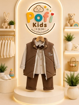 Pofi Kids Erkek Çocuk Şişme Yelekli 4’lü Takım (1-4 Yaş)