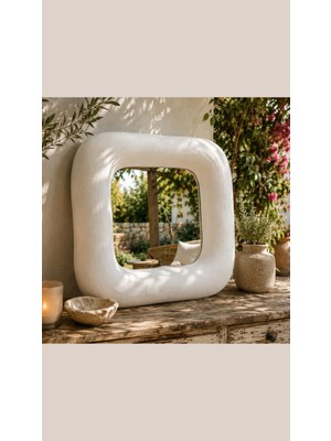 Mavera Atelier El Yapımı Organik Form Özel Tasarım Modern Dekoratif Duvar Aynası