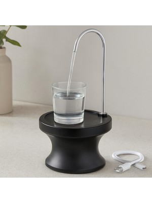 Mabelme Store USB Şarjlı Otomatik Damacana Su Pompası 360° Başlıklı Standlı