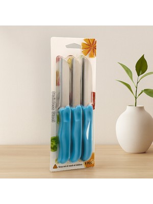Mabelme Store Meyve Bıçağı 6'lı Set - Renkli Plastik Saplı