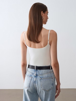 Dilvin 21200 Bra-Free Askılı Top-Ekru