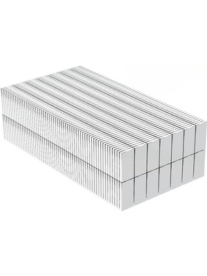BYZM 20 Adet 15X10X1.5 mm Köşeli Neodyum Mıknatıs N35 Magnet Dayanıklı Nikel Kaplama