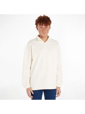 Calvin Klein Jeans Erkek Beyaz Sweatshirt