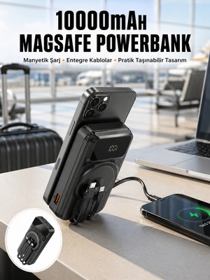Teknoparkx 15W Kablosuz Hızlı Şarjlı 10000 Mah Powerbank – Taşınabilir, LED Göstergeli - Lisinya