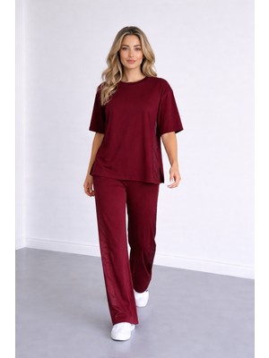 Motiv Paraşüt Şeritli Oversize T-Shirt /pantolon Eşofman Takımı