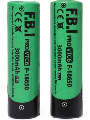 Hace Bazaar Vtc6 18650 3.7V 3000MAH 30A Li-Ion Şarjlı Pil + Pil Taşıma Kutusu 2'li Set