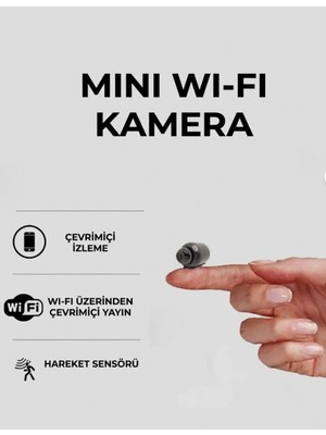 Azurtech Ultra Mini Gözetleme Wi-Fi Kamera | 120° Geniş Açı • Ses Kayıt • Mobil Uygulama