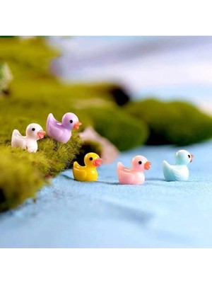 Himi Teraryum Objeleri 5'li Minik Ördekler Dekoratif Biblo ve Diorama Objesi