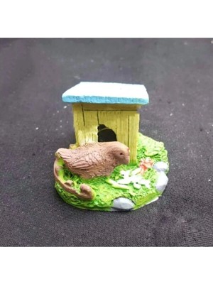 Himi Teraryum Objeleri Tavuk Kümesi Dekoratif Biblo ve Diorama Objesi