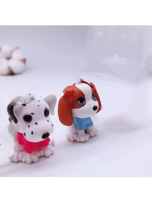 Himi Teraryum Objeleri 2'li Köpek Dekoratif Biblo ve Diorama Objesi
