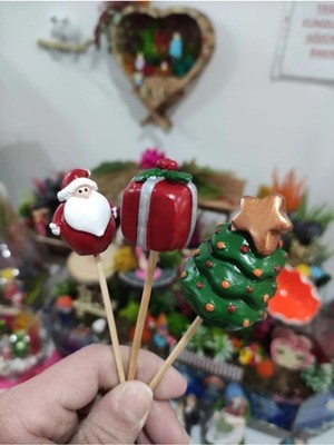 Himi Teraryum Objeleri 3'lü Noel Yılbaşı Kardan Adam Dekoratif Biblo ve Diorama Objesi