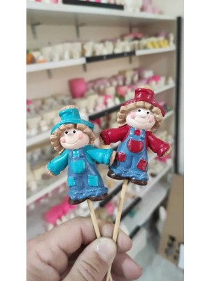 Himi Teraryum Objeleri 2'li Korkuluk Dekoratif Biblo ve Diorama Objesi