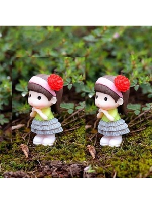 Himi Teraryum Objeleri 1 Adet Kız Dekoratif Biblo ve Diorama Objesi