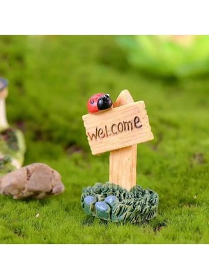 Himi Teraryum Objeleri Minik Welcome Dekoratif Biblo ve Diorama Objesi