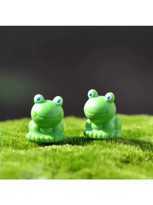 Himi Teraryum Objeleri 2'li Minyatür Kurbağa Dekoratif Biblo ve Diorama Objesi
