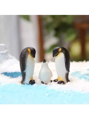 Himi Teraryum Objeleri 5'li Penguen Dekoratif Biblo ve Diorama Objesi