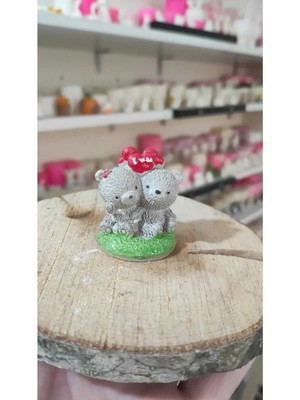 Himi Teraryum Objeleri Aşık Ayıcıklar Dekoratif Biblo ve Diorama Objesi