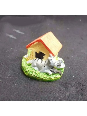 Himi Teraryum Objeleri Balık Yiyen Kedi Dekoratif Biblo ve Diorama Objesi