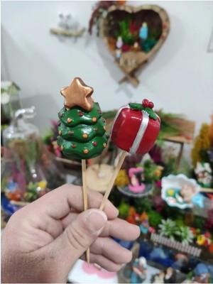 Himi Teraryum Objeleri 2'li Noel Yılbaşı Dekoratif Biblo ve Diorama Objesi