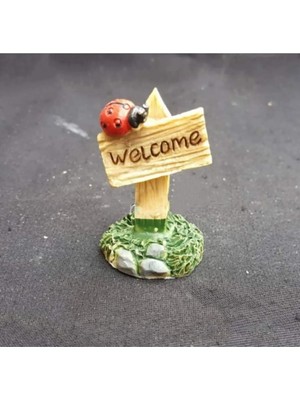 Himi Teraryum Objeleri Welcome Dekoratif Biblo ve Diorama Objesi