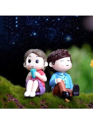Himi Teraryum Objeleri Yıldızlar Altındaki Sevgililer Dekoratif Biblo ve Diorama Objesi