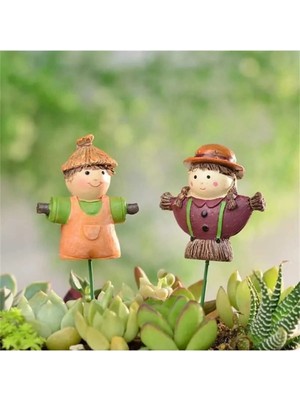 Himi Teraryum Objeleri 2'li Korkuluk Dekoratif Biblo ve Diorama Objesi