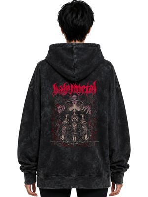 Sevbano Babymetal Rock Metal Müzik Grubu Baskılı Unisex Oversize Premium Yıkamalı Hoodie Sweatshirt