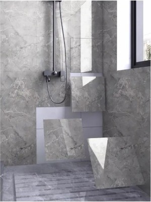 Egecen Gri Mermer Desen Duvar Sticker (30X30)