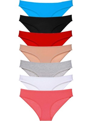 Elitse 7 Adet Süper Eko Set Likralı Kadın Slip Külot Set 3