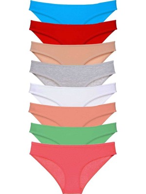 Elitse 8 Adet Süper Eko Set Likralı Kadın Slip Külot Set 8