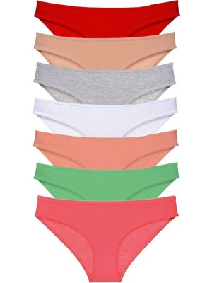 Elitse 7 Adet Süper Eko Set Likralı Kadın Slip Külot Set 8