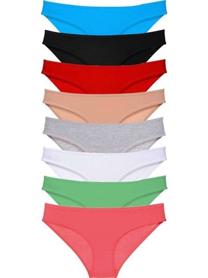 Elitse 8 Adet Süper Eko Set Likralı Kadın Slip Külot Set 3