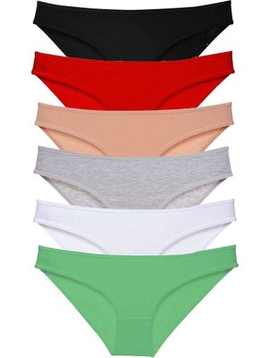 Elitse 6 Adet Süper Eko Set Likralı Kadın Slip Külot Renk 2