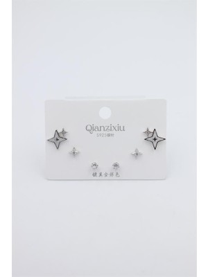 Elitse Çoklu Set Küpe - Gümüş