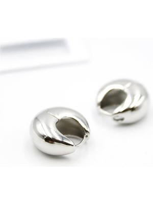 Elitse Oval Halka Küpe - Gümüş