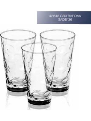 Elitse Sigma Bardak 42843 3'lü Sade ROYALEKS-SGM09078 42843