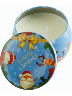 Bijuteri Net Geyik Noel Baba Yılbaşı Kapaklı Mum 8 cm