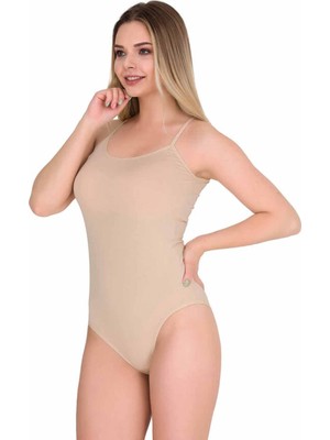 Elitse Ip Askılı Kadın Çıtçıtlı Kancalı Body Ten 2081B