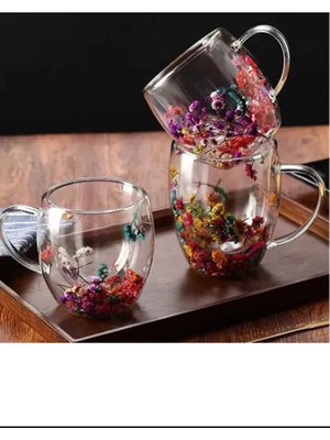 Elitse 250 ml Büyük Cidarlı Çiçekli Bardak 1 Adet ROYALEKS-1385