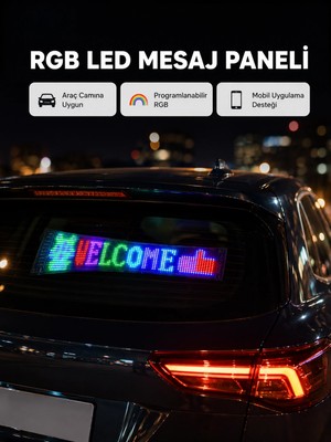 Marsilyan Rgb LED Panel – Mobil Uyumlu, Yazı ve Gıf Destekli, USB Bağlantılı Dekoratif Ekran